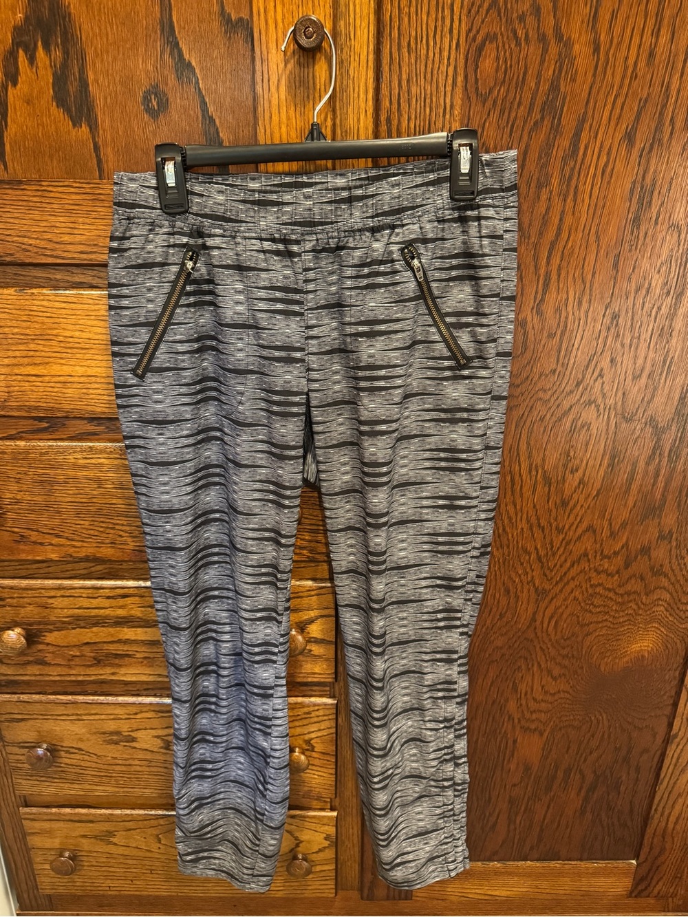 Athleta Black Striped Track Joggers